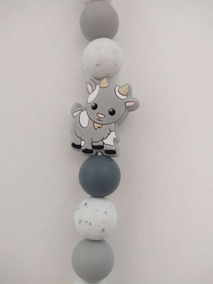 Baby Goat Pacifier Clip