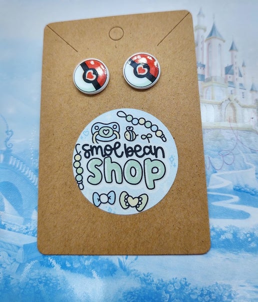 Pokemon Pokeball Stud Earrings