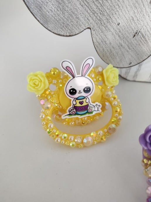 Pastel Easter Bunny Adult Pacifiers