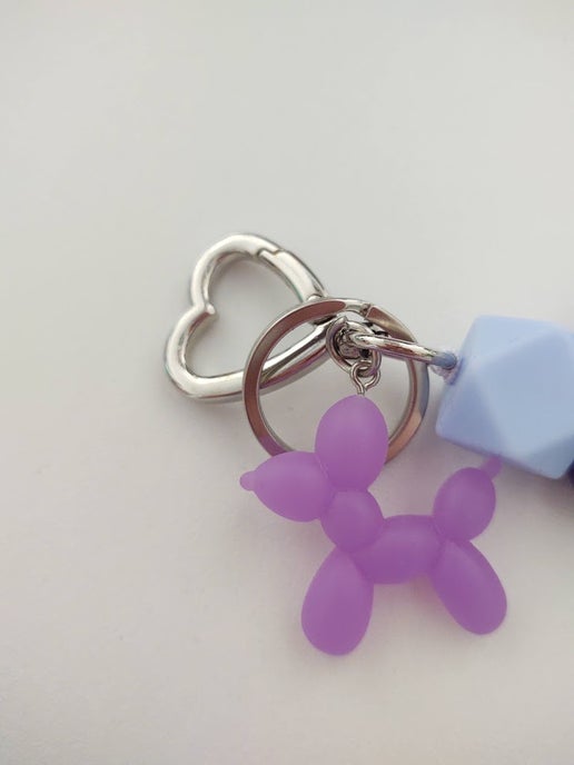 Pop Me Balloon Animal Wristlet Keychain