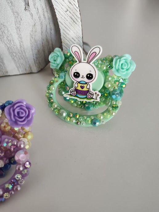 Pastel Easter Bunny Adult Pacifiers