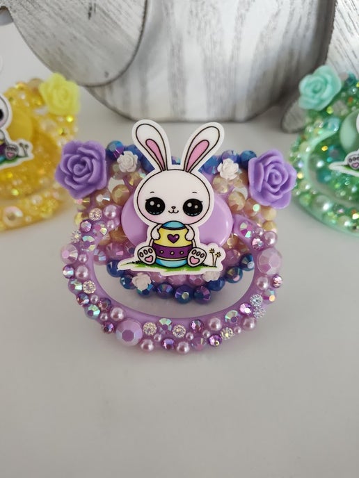 Pastel Easter Bunny Adult Pacifiers