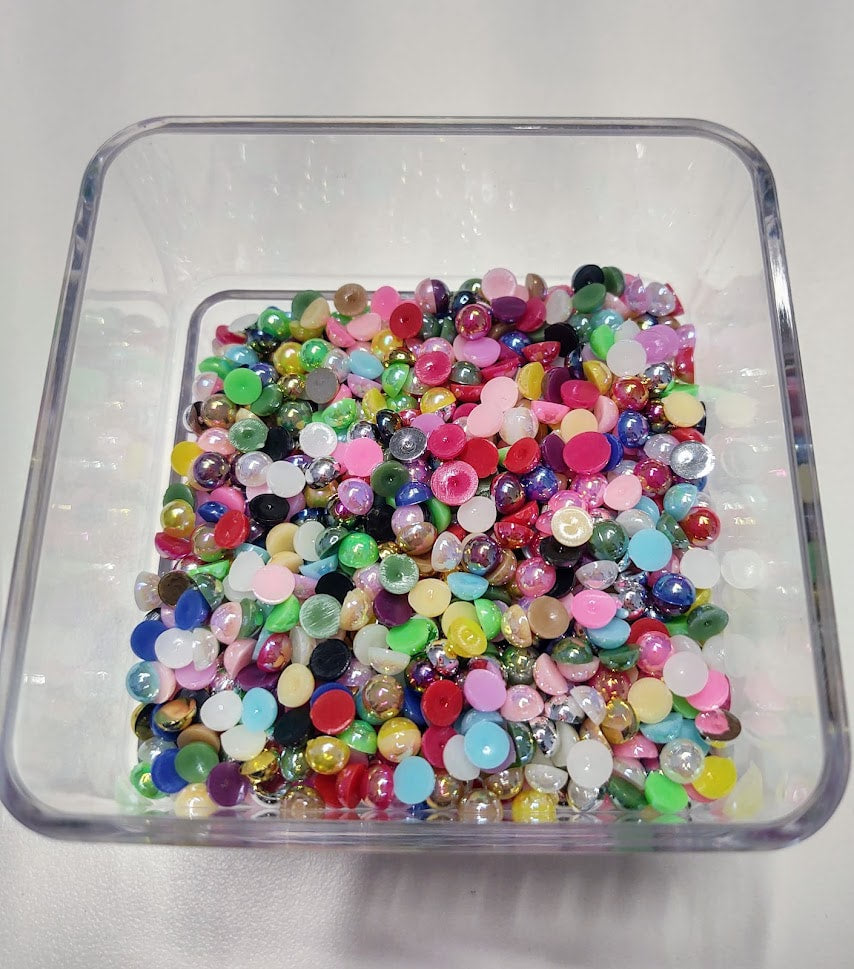 DIY Pearl Half Round Flat Back Bead 17 colors