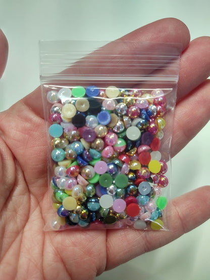 DIY Pearl Half Round Flat Back Bead 17 colors