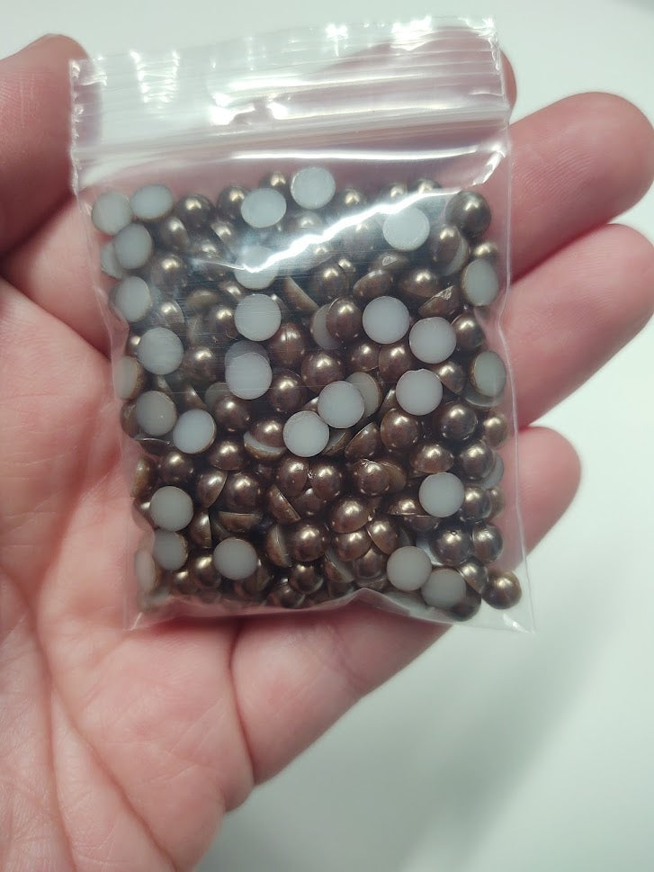 DIY Pearl Half Round Flat Back Bead 17 colors