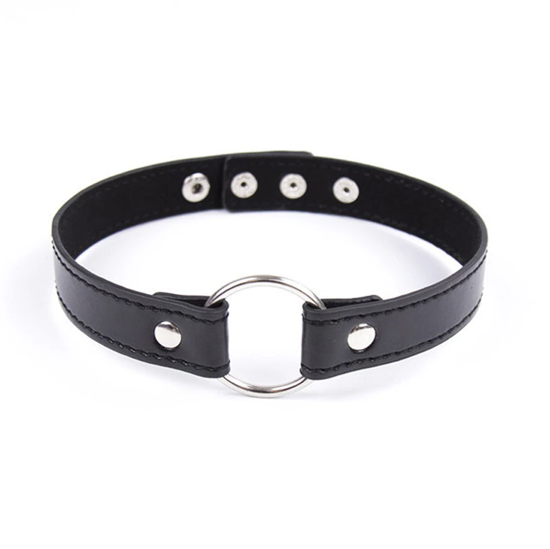 Black O Ring Choker Collar