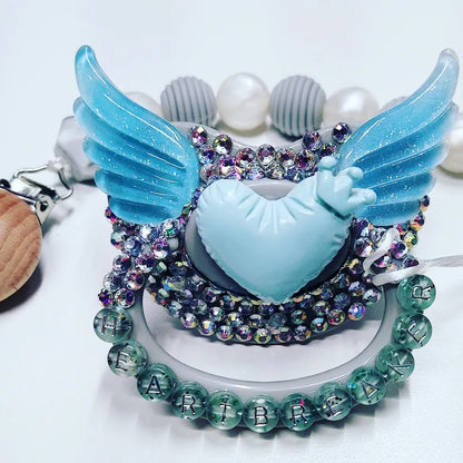 Heartbreaker Adult Pacifier & Clip Set