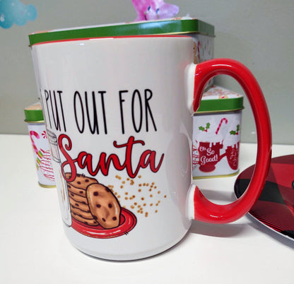 Christmas Mug : "I Put Out for Santa" Cookies & Milk