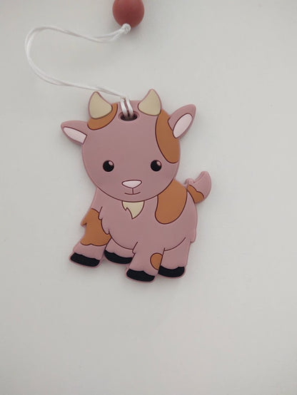 Baby Goat Pacifier Clip