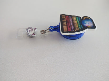 Books & Tea Retractable Badge Reel