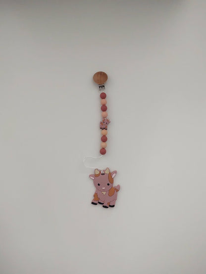 Baby Goat Pacifier Clip
