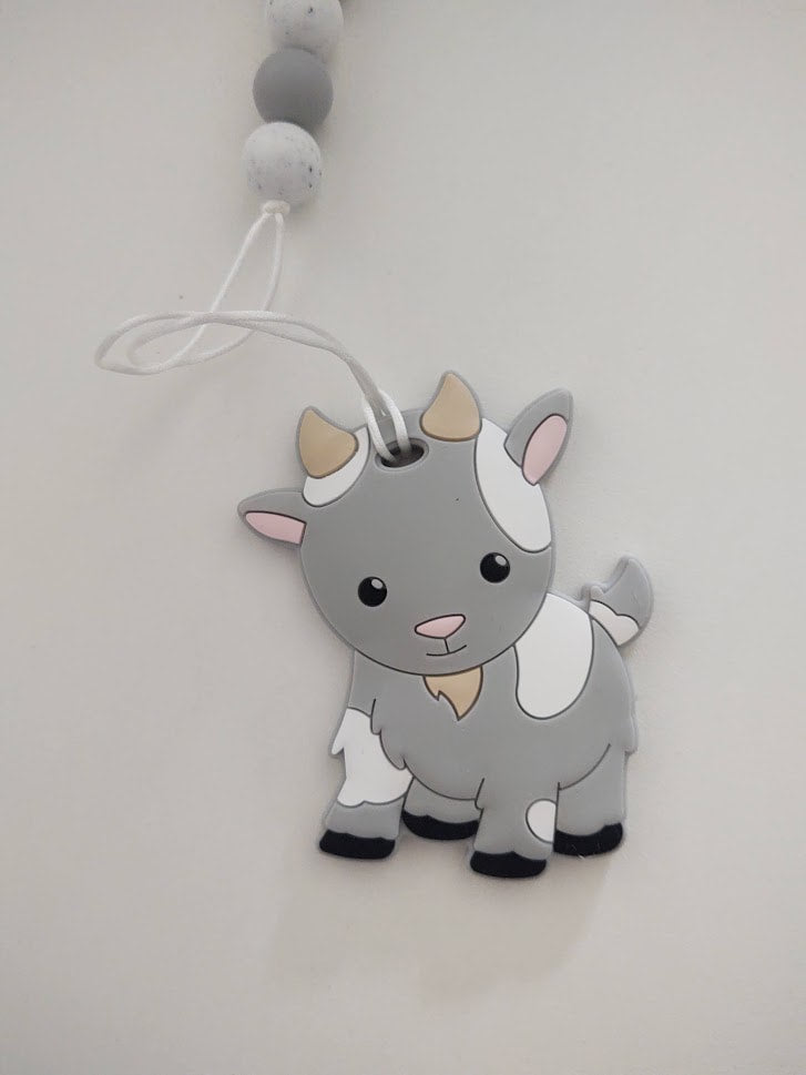 Baby Goat Pacifier Clip