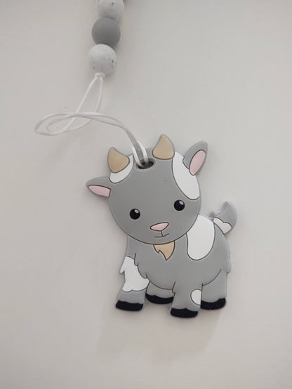 Baby Goat Pacifier Clip