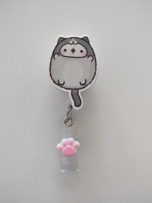 Chonky Cat Retractable Badge Reel