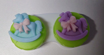 Pastel Rocking Horse Contact Lenses Case