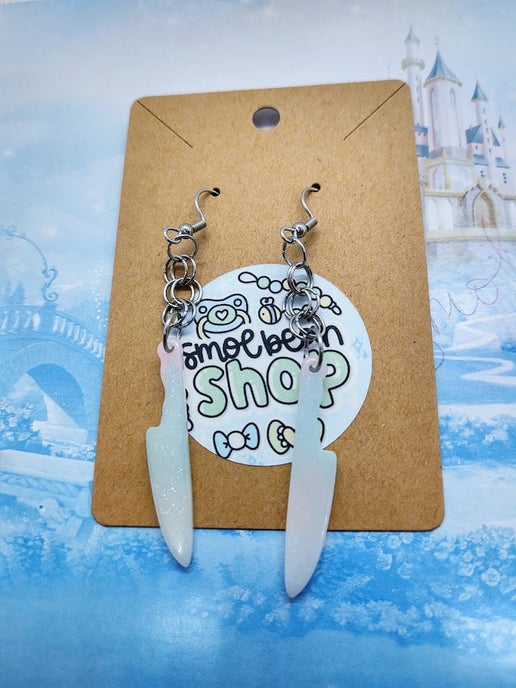 Pastel Goth Knife Dangle Earrings