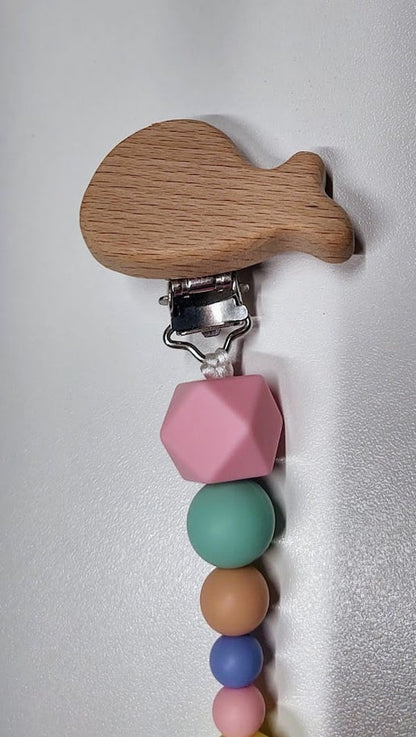 Pastel Duckie Pacifier Clip