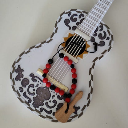 Little Rockstar Guitar Silicone Bead Necklace