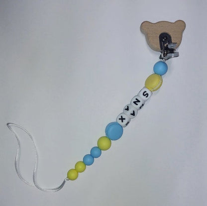 Snax Bear Pacifier Clip