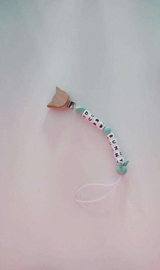 Dumb Bunny Pacifier Clip