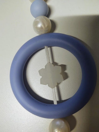 Snowflake Fidget Pacifier Clip