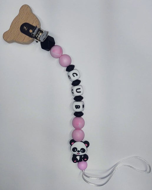 Panda "Cub" Pacifier Clip