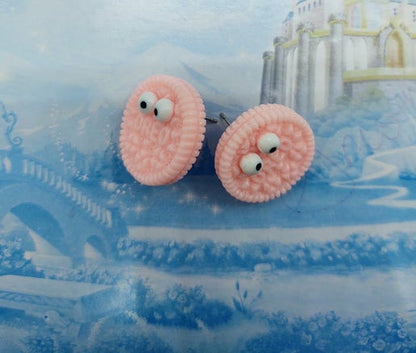 Oreo Style Cookie Stud Earrings