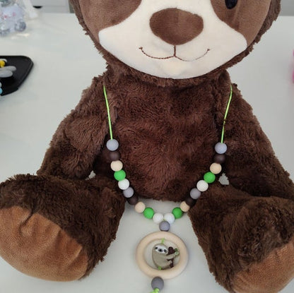 Sloth Silicone Bead Fidget Necklace