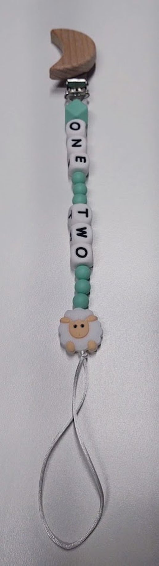 Counting Sheep Pacifier Clip