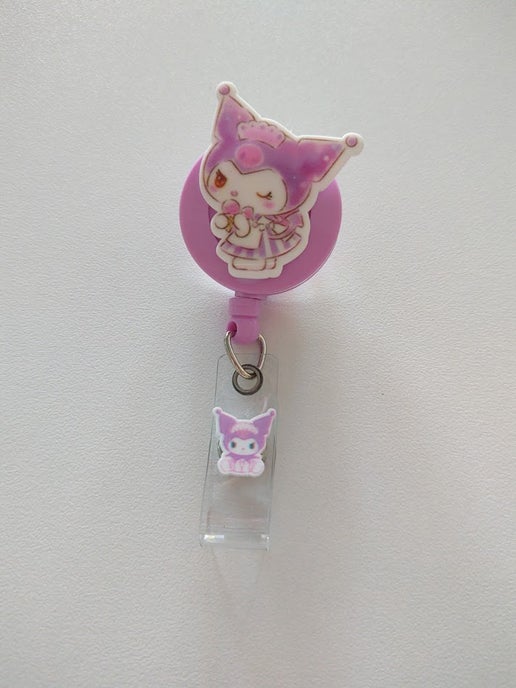 Kuromi Retractable Badge Reel