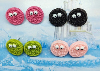 Oreo Style Cookie Stud Earrings