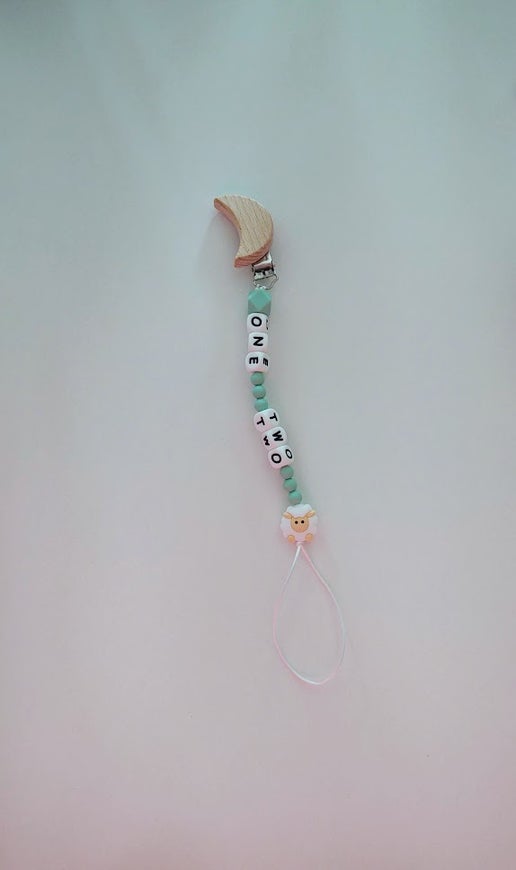 Counting Sheep Pacifier Clip