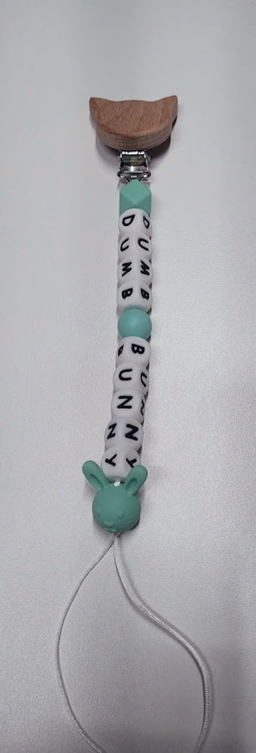 Dumb Bunny Pacifier Clip