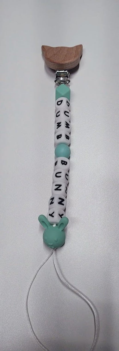 Dumb Bunny Pacifier Clip