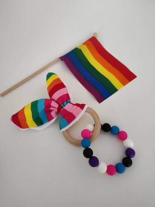 Pride Silicone Bead Chewy: Genderfluid