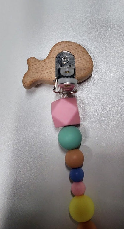 Pastel Duckie Pacifier Clip