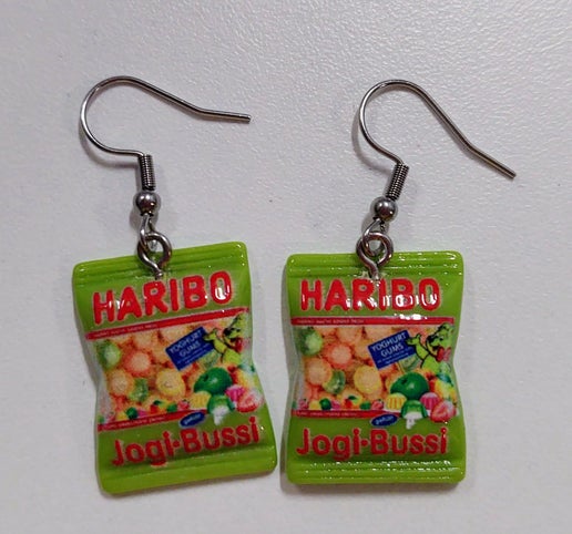 Gummy Candy Bag Dangle Earrings