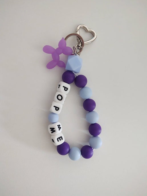 Pop Me Balloon Animal Wristlet Keychain