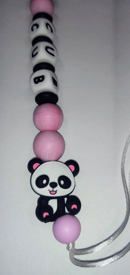 Panda "Cub" Pacifier Clip