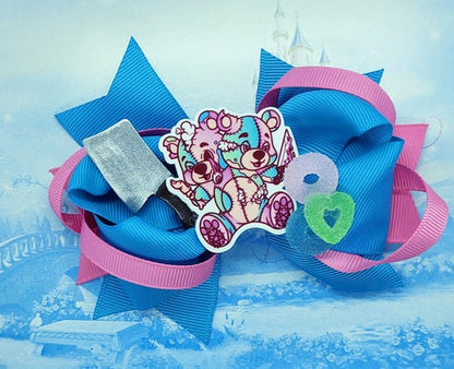 Pastel Zombie Bear Bow