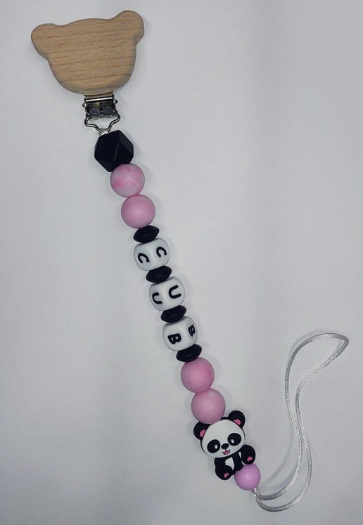Panda "Cub" Pacifier Clip